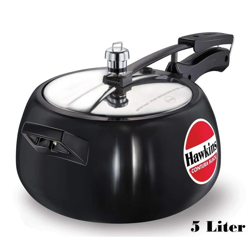 5 Litre Original Hawkins Contura Black Pressure Cooker