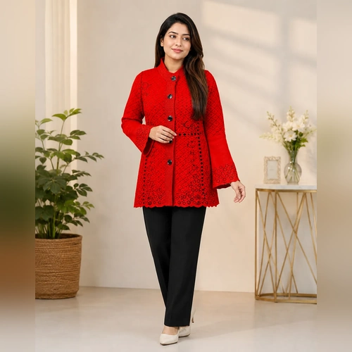 Party Wear Ladies Long Full Sleeve Cardigan (Sultana)