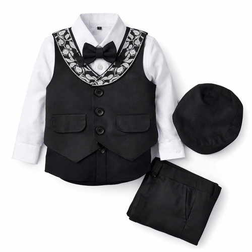 Formal Suit(4 pcs) Set For Kids(B&H)-